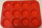 Largemuffinpan-12cupred Bekith Silicone Muffin Pans X000yn5zpj