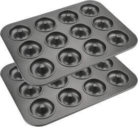 Lawei 445030668661 2-pack 12-cavity Non-stick Donut Pan Carbon Steel Muffin And Bagel Mold Lawei 445030668661 2-pack 12-cavity Non-stick Donut Pan Carbon Steel Muffin And Bagel Mold