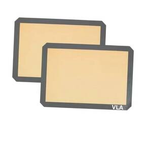 2pkt Lba Middle East Llc Non-stick Silicone Baking Mats 2-pack 17 Inch L X 12 W New Beige/gray