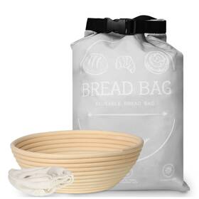 Grey-1 Ldjrcp Banneton Sourdough Bread Proofing Basket Set 9 Inch Round Natural Rattan Do