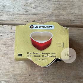 Le Creuset 024147913412 Stoneware 10oz Heart Shaped Ramekin Cerise/cherry Red New