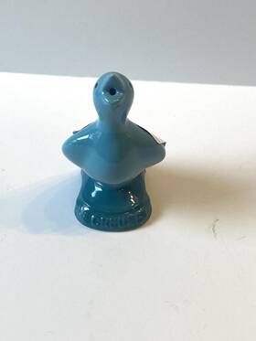 05742 Le Creuset Rare 3 1/2 Inch Pie Bird Baking Funnel / Teal Blue New In Box