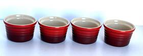 0716 Le Creuset Mini Ramekins Set Of 4 #0716 Cherry Red Ombre Lecreuset