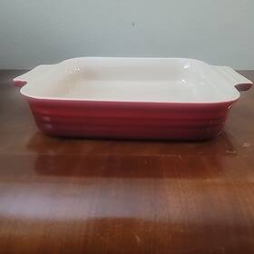 08.15-6x6x2in Le Creuset Square Stonewear Baking Dish #08.15-6x6x2in Cerise Red