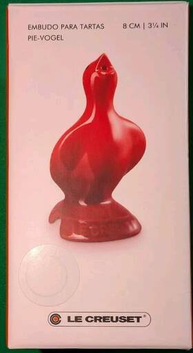 16725 Le Creuset Rare 3 1/4 Inch Pie Bird Baking Funnel / Solid White Color New In Box