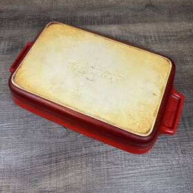4254g Le Creuset Red Rectangular Casserole Dish 10 Inch X 7