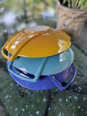 Le Creuset 630870031806 3 Stoneware 8 Inch Mini Wok Very Rare Collectibles