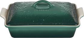 Le Creuset 630870320344 Heritage Stoneware Rectangular Dish With Platter/lid Artichaut Color Le Creuset 630870320344 Heritage Stoneware Rectangular Dish With Platter/lid Artichaut Color