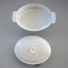 710071701010mxr Le Creuset Classic 27 Cm / 1.7l Oval Dish With Lid White Stoneware Bakeware 710071701010mxr Le Creuset Classic 27 Cm / 1.7l Oval Dish With Lid White Stoneware Bakeware