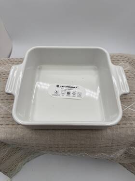 711131301010mxr Le Creuset White Ceramic Stoneware Glazed Square Baking Dish 14cm 6 Inch X6