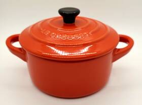 Le Creuset 840457403333 Mini Round Cocotte 10cm Carmin Orange Stoneware Casserole Dish Pot Le Creuset 840457403333 Mini Round Cocotte 10cm Carmin Orange Stoneware Casserole Dish Pot