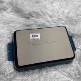 Le Creuset 840457412014 Stoneware Rare Deep Teal Retired Color Baking Oven Dish 25cm New