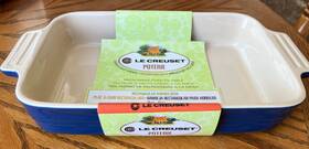 Le Creuset 840457412021 10 Inch X7 26cm Rectangular Ceramic Poterie Baking Dish Blue New With Tag