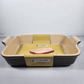 Le Creuset 843251148448 New Rectangular Baking Dish Stoneware Black/brow Large 4 Quart
