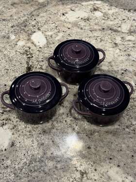 Le Creuset 843251157112 Mini Cocotte Petite Round Casserole 8 Oz Stoneware Purple