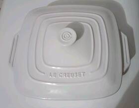 Le Creuset 843251167890 New White 9 Inch Square Stoneware Casserole Baking Dish X 2