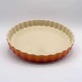 Le Creuset 843251170807 11 Inch Fluted Flan/pie/tart Baking Dish Flame Volcanic Orange By New Le Creuset 843251170807 11 Inch Fluted Flan/pie/tart Baking Dish Flame Volcanic Orange By New