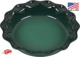 Le Creuset 843251175185 9 Inch Heritage Pie Dish Artichaut Stoneware Oven Safe