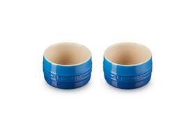 Le Creuset 843251188062 Stoneware Round Ramekin Straight Wall Set Of 2 7 Oz. Each Marseille