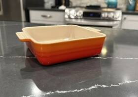 Le Creuset 843251193547 Orange Flame Enamel 14 Cm Square Casserole Baking Dishes New With Tag