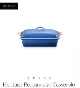 91001533453025 Le Creuset Heritage Rectangular Casserole With Lid Lapis 4 Qt 91001533453025 Le Creuset Heritage Rectangular Casserole With Lid Lapis 4 Qt