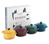 Le Creuset Botanique 4inch Mini Cocottes 8 Oz Petite Round Casserole Set Of 4 New