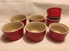 Le Creuset Lot Of Red Custard Baking Bowls Photos Le Creuset Lot Of Red Custard Baking Bowls Photos