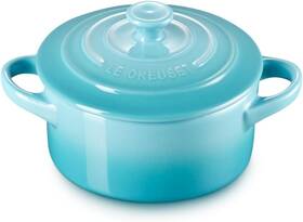 Pg1160t-0817 Le Creuset Of America Stoneware Mini Round Cocotte 8 Oz. Caribbean