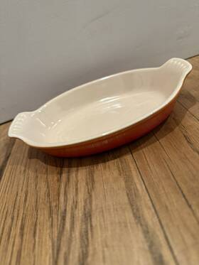 Pg0400-122 Le Creuset Oval Heritage Petite Au Gratin Baking Dish 6 Oz New Volcanic Flame