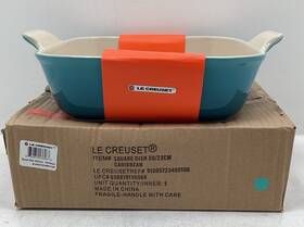 Pg0800-2317 Le Creuset Caribbean Heritage 9 Inch Stoneware Square Baking Dish New