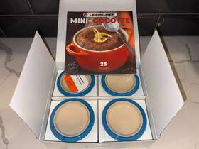 St00652000200001 Le Creuset 4-pc Mini Round Cocottes Cookbook - Marseille Blue New In Box
