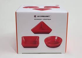 St00797000060001 Le Creuset Stoneware Tapas Dishes Set Of 3 Cerise