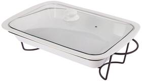 Le Regalo 736386008827 3-piece Bake And Server Food Warmer Set 14.5x9.5x2.25 White
