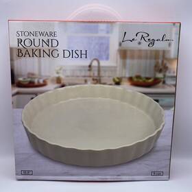 Hw1225 Le Regalo Stoneware Round Baking Dish 10.5 Inch 5 Cups New