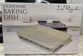 Hw1289 Le Regalo Stoneware Baking Dish 14.5 Inch X9.25 X2.25 Capacity 76 Fl Oz