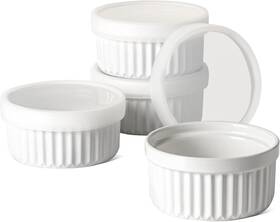 Le Tauci 313026581560 Ramekins With Lids 2nd Gen 8 Oz Oven Safe Creme Brulee Ramekin Souff