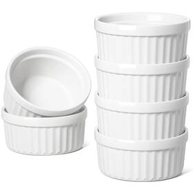 Gdltrk001wt01s6 Le Tauci Ramekins 4 Oz Oven Safe Creme Brulee Pudding Custard Cups