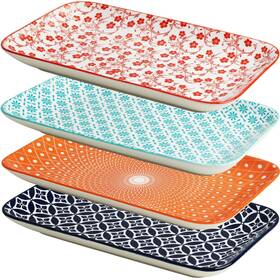 Lehaha 014679447004 Ceramic Serving Platter 12 X 7 Inch Trays For Party Rectangu