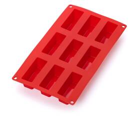 0620909r01m022 Lekue Silicone 9 Cavity Mini Cake Baking Mold Red