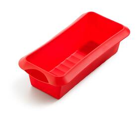 1210524r01m033 Lekue 9.5 Inch Silicone Plum Cake Baking Mold Red