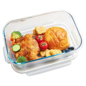 Lifesence 767099798835 5400ml Extra-large Glass Container With Lid Food Box 180oz Rectangle Cassero