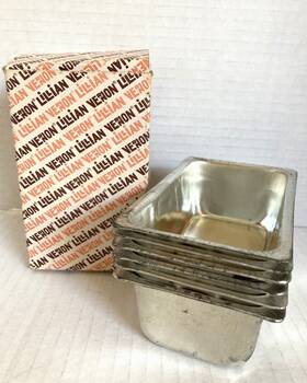 Lv-5562 Lillian Vernon Vtg Set 6 Mini Bread Loaf Pans Nos Unused Original Box - Lv5562