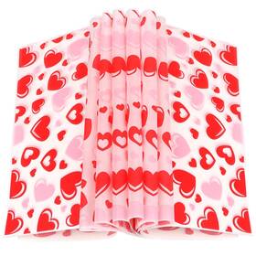 El136m1p3 Loaver 150 Pcs Valentines Day Wax Paper Sheets For Food Heart Greaseproof Wat