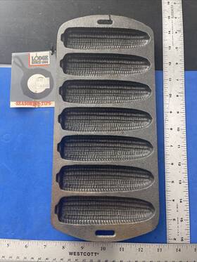 7-ear Lodge 075536027005 Vtg Cast Iron Cornbread Corn Stick Muffin Pan 27c2 New Original Fs