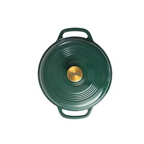 94452910 Lodge 6 Quart Cast Iron Enamel Dutch Oven Emerald With Gold Handle 94452910 Lodge 6 Quart Cast Iron Enamel Dutch Oven Emerald With Gold Handle