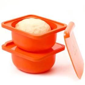 Loftern 5065005558258 Red 2 Pack 500ml Pizza Dough Proofing Containers With 500 Ml