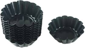 Lovedeal 445022191191 12 Packs Egg Tart Molds Mini Carbon Steel 2.6 Inch Pans Non-stick Reu