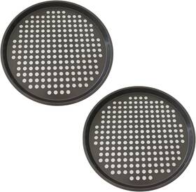 Lovedeal 674012840017 11inch Pizza Pans With Holes Nonstick Round Trays For Toaster Oven Carbon Steel