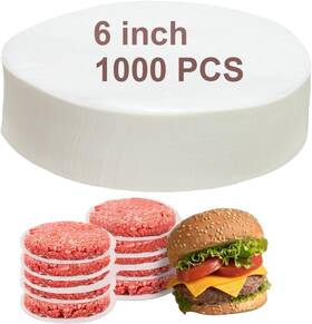 Lovnbhelp 445037612643 1000pcs Hamburger Patty Paper Rounds White Parchment Non-stick Food Gra