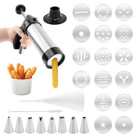 22415110 Loyanger Professional Churro Maker Machine With 16 Discs And 8 Nozzles Cookie Press 22415110 Loyanger Professional Churro Maker Machine With 16 Discs And 8 Nozzles Cookie Press